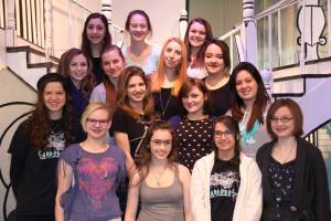 Bridget and her troupe of costume girls!